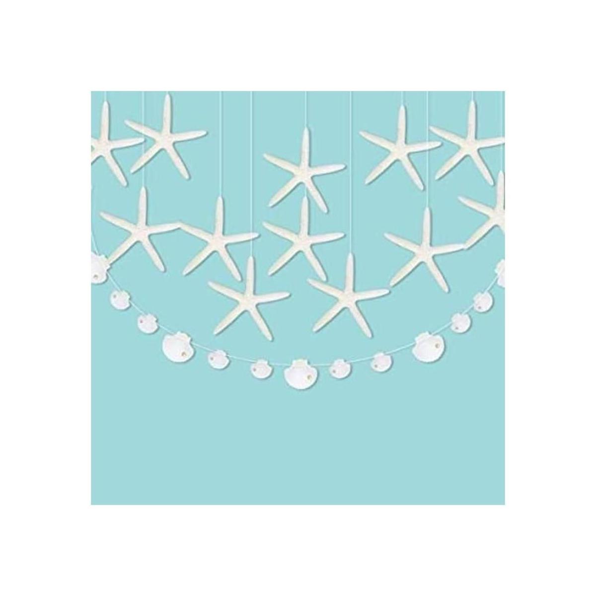 Guirnalda de conchas marinas de estrella de mar de papel