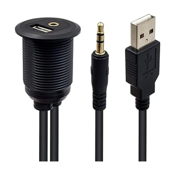 Duttek USB y cable de montaje empotrado de 0.138 in_2