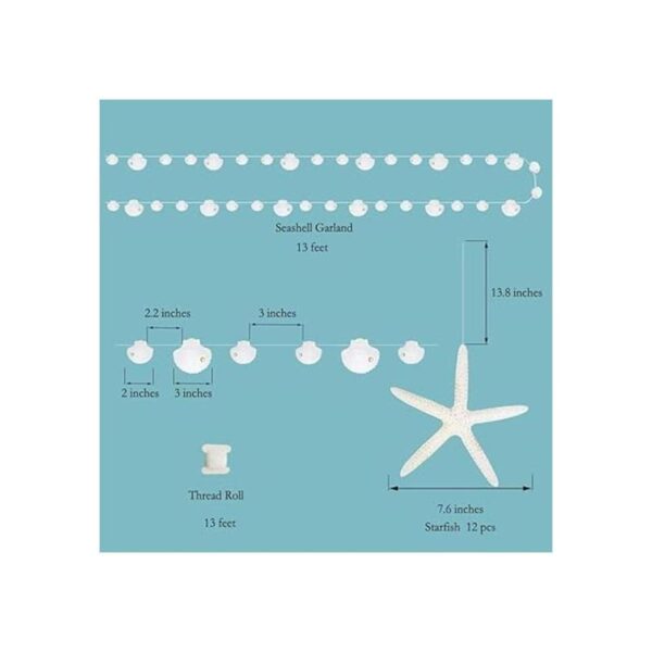 Guirnalda de conchas marinas de estrella de mar de papel_4