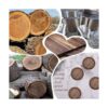 MAPRIAL Posavasos de madera para bebidas paquete de 4