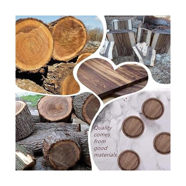 MAPRIAL Posavasos de madera para bebidas paquete de 4