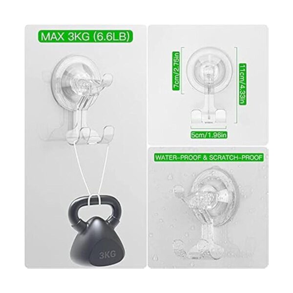 LUXEAR Ganchos de ventosa para ducha paquete de 4_4