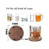 MAPRIAL Posavasos de madera para bebidas paquete de 4