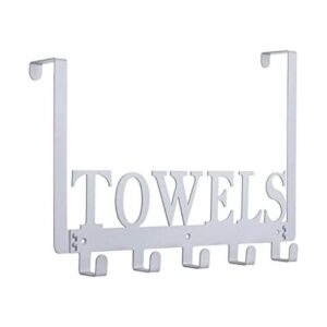 Toallero de ganchos para colgar sobre la puerta para_1