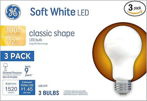 GE Lighting Bombillas LED A19 de uso general 12 W 100_1