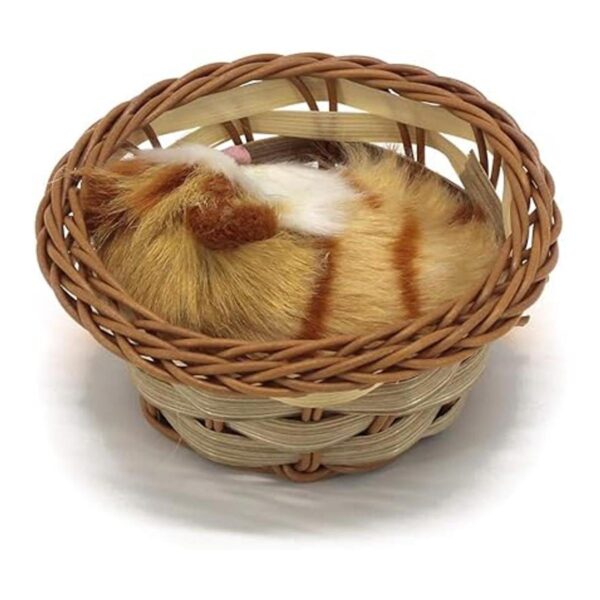 Coolayoung Juguete de muñeca de gato dormido en la cesta