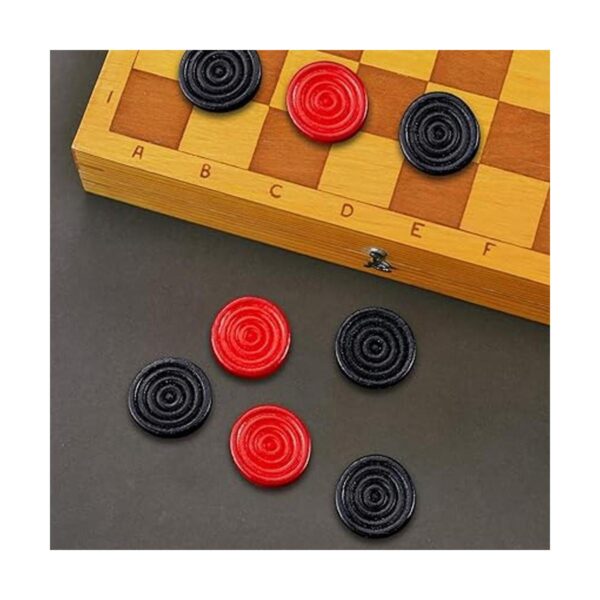 Juego de mesa de damas de madera de 1.06 pulgadas de juego_3