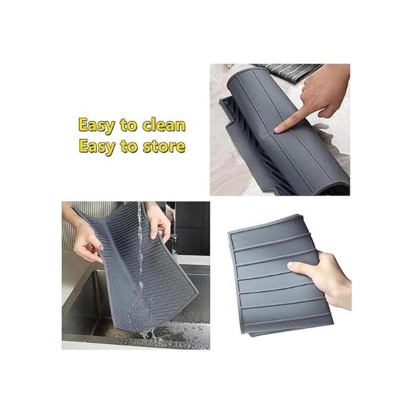 Estera de silicona para secado de platos con labio de_5
