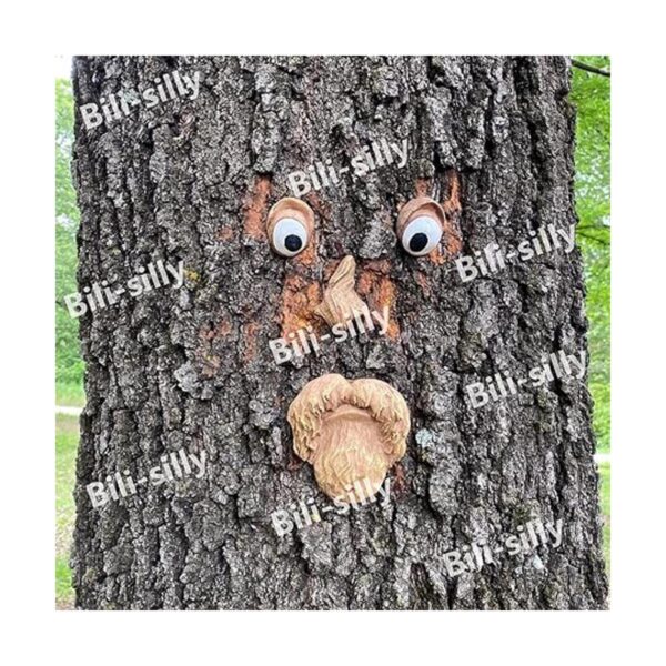 Decoración facial de árbol de anciano estatuas corteza_6