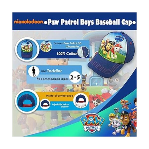 Nickelodeon Gorra de béisbol para niños de la Patrulla_3