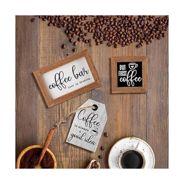 Letrero de madera de café pequeño de 3 piezas letrero de_4