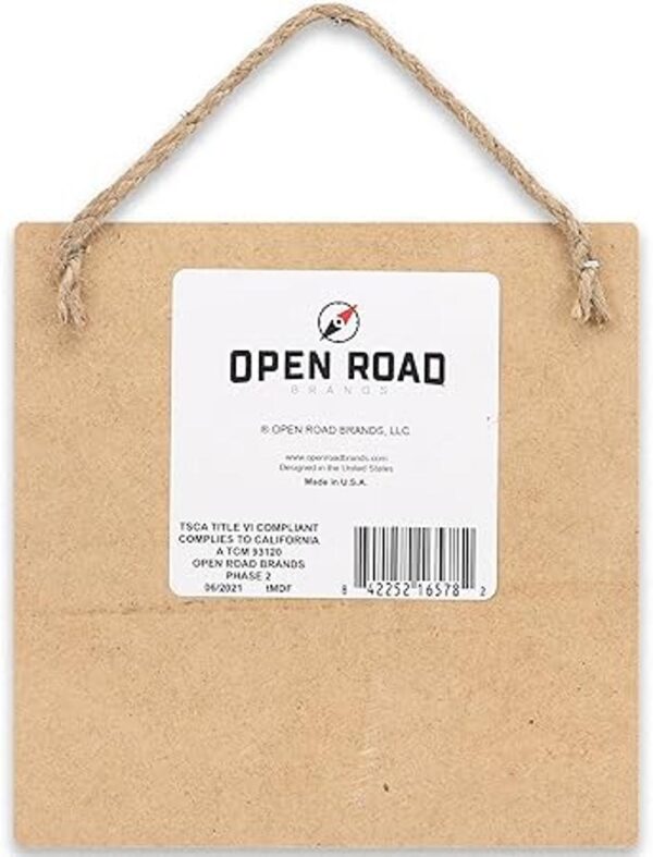 Open Road Brands Letrero colgante de bienvenida a The_3
