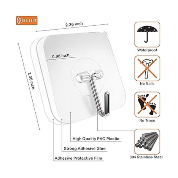 GLUIT Ganchos adhesivos para colgar ganchos de pared_2