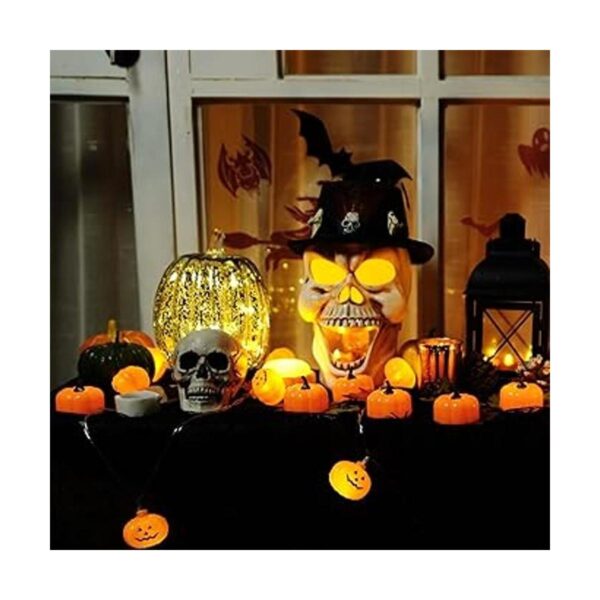 Homemory Luces para el té pequeñas con forma de calabaza_5
