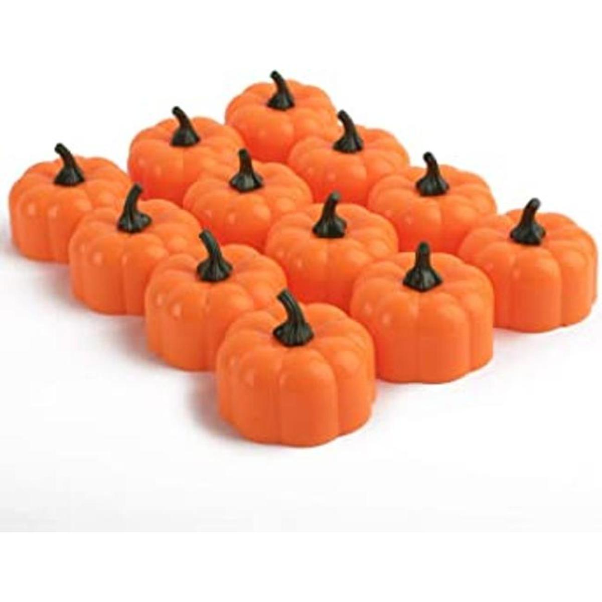 Homemory Luces para el té pequeñas con forma de calabaza