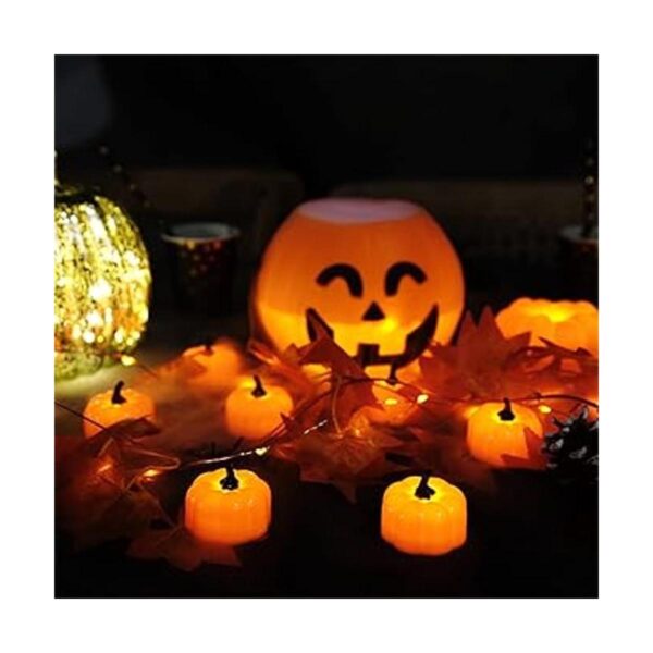 Homemory Luces para el té pequeñas con forma de calabaza_2