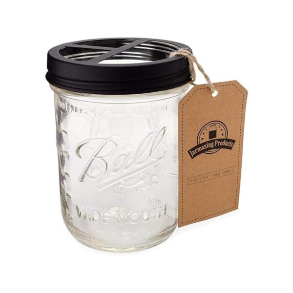 Jarmazing Products Mason Jar Soporte para cepillo de_2