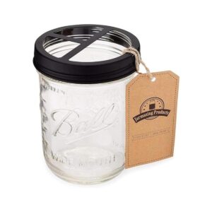 Jarmazing Products Mason Jar Soporte para cepillo de_1