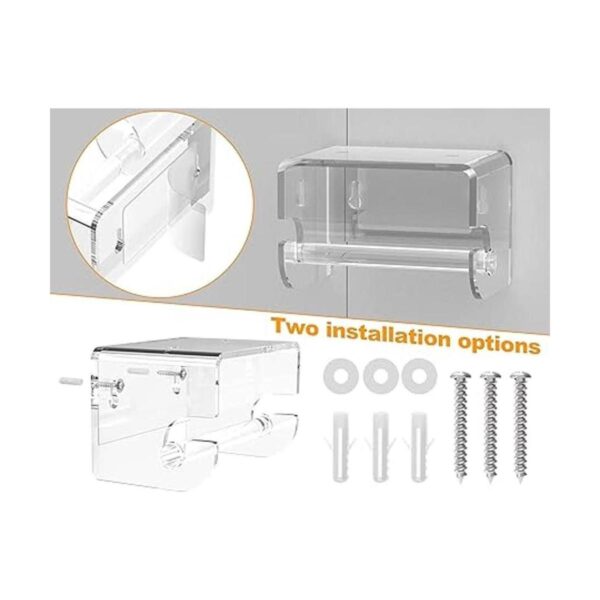 Meteou Soporte adhesivo para papel higiénico con estante