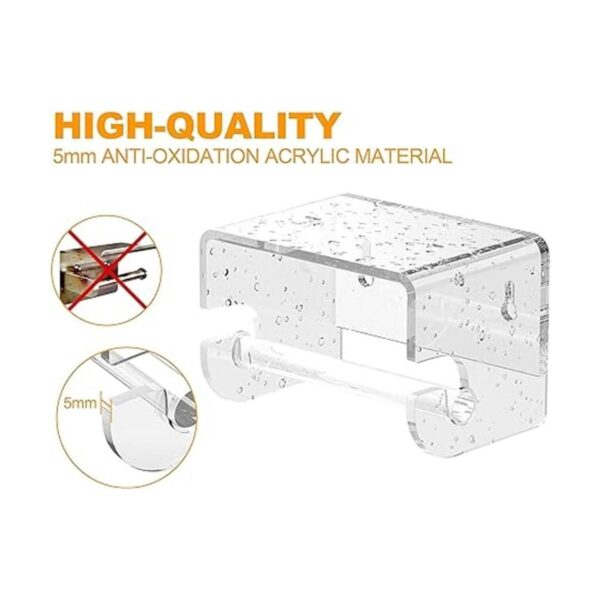 Meteou Soporte adhesivo para papel higiénico con estante