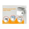 Meteou Soporte adhesivo para papel higiénico con estante