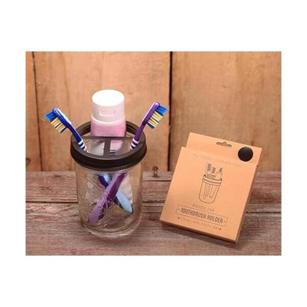 Jarmazing Products Mason Jar Soporte para cepillo de_3