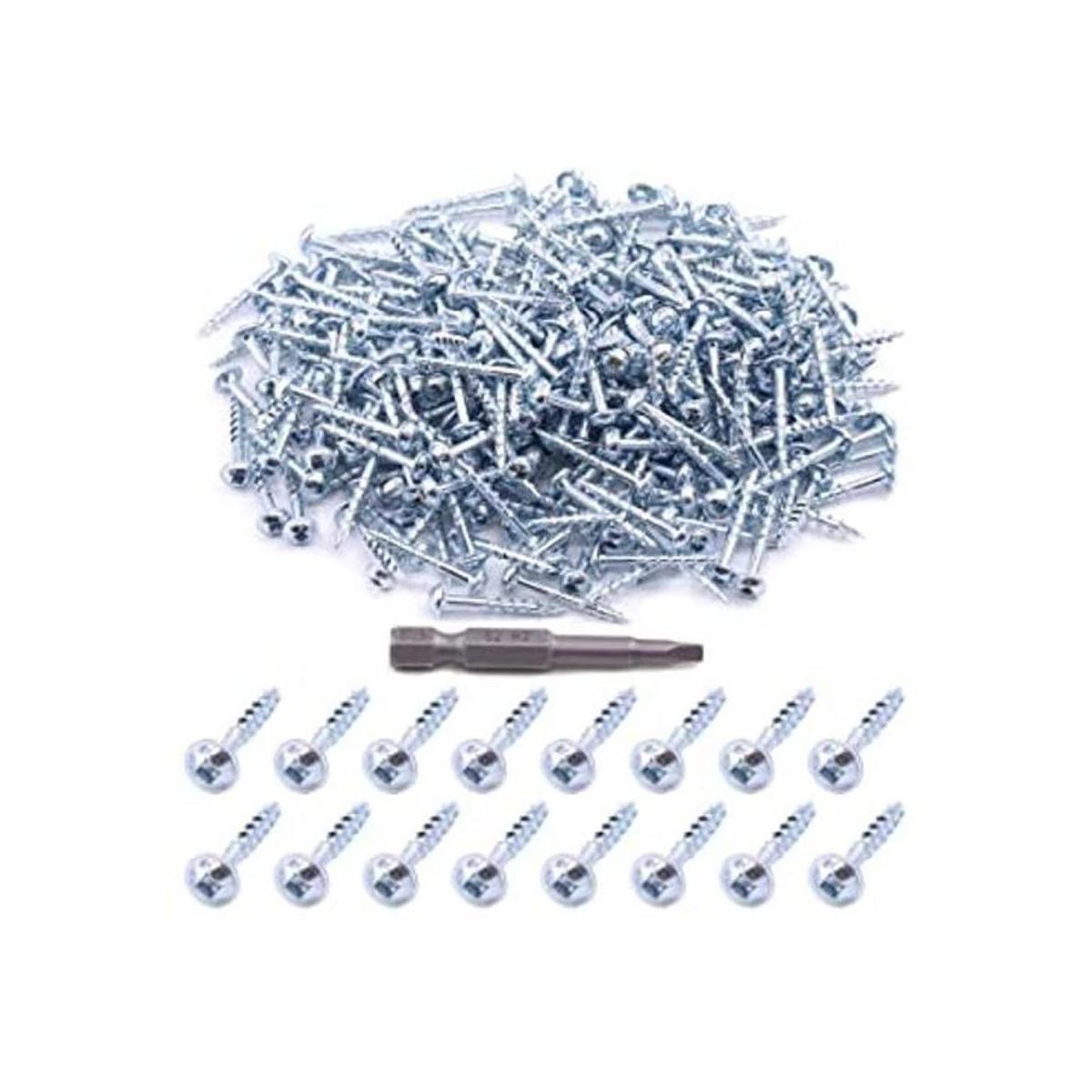 Glarks 280 tornillos de agujero de bolsillo 8 x 114