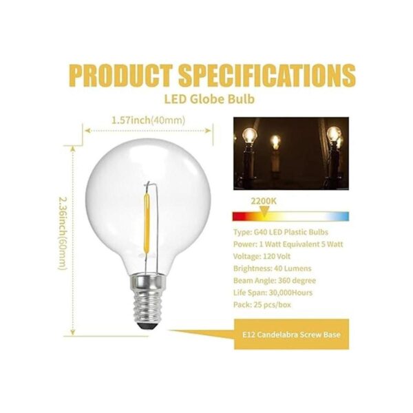 ECOVANIA Bombillas G40 de repuesto bombillas LED de_2