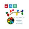 MUGIT Ceras de huevo para niños 9 colores lavables de