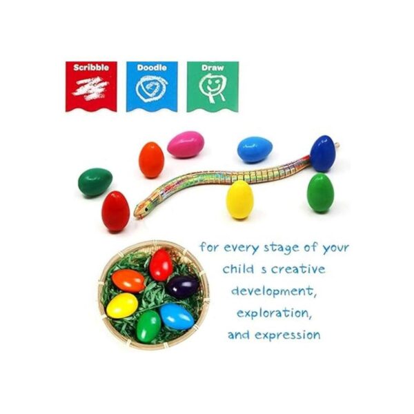 MUGIT Ceras de huevo para niños 9 colores lavables de