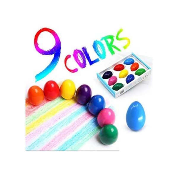 MUGIT Ceras de huevo para niños 9 colores lavables de