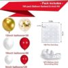 Kit de guirnalda de globos rojos y dorados paquete de 100_4