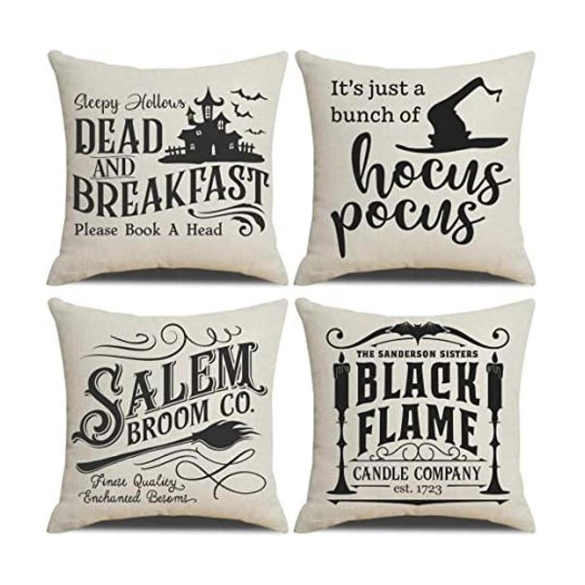 PSDWETS Juego de 4 fundas de almohada decorativas para