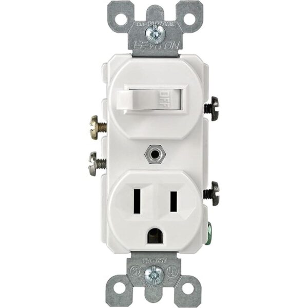 Leviton 10905225WSP Combo interruptor y receptáculo color_1