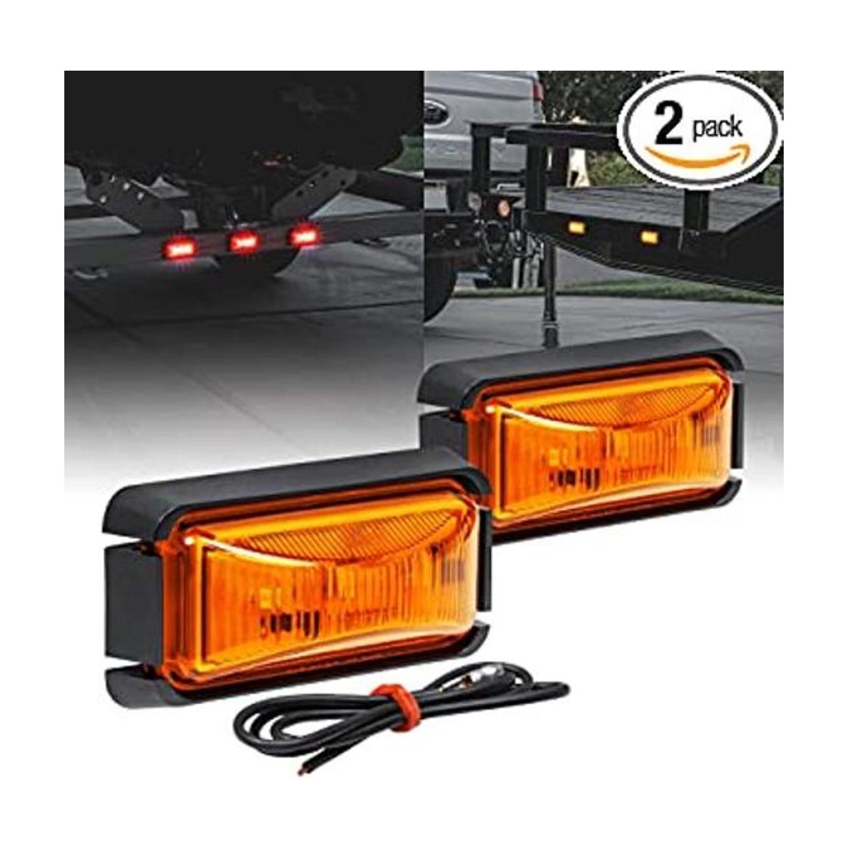 Luz de marcador LED ámbar de 25 pulgadas con bisel negro