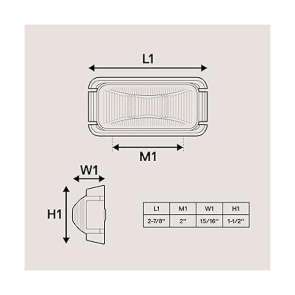 Luz de marcador LED ámbar de 25 pulgadas con bisel negro_2
