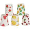 Geeklife Tazas de papel de limón dorado para fiestas