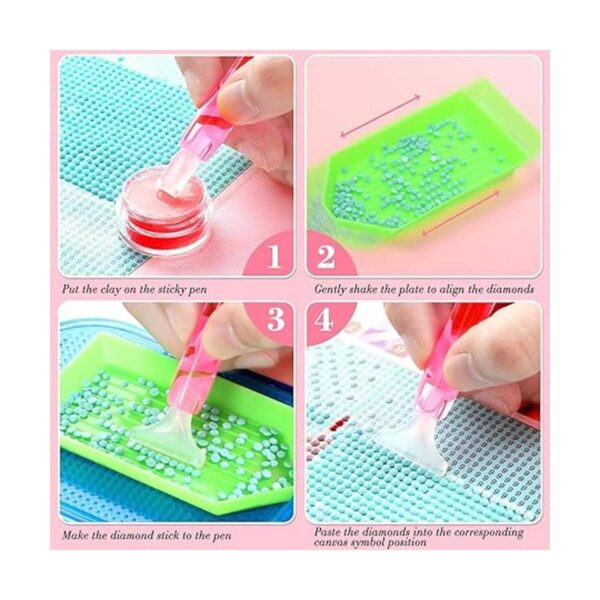 Outus Herramientas de pintura de diamante 5D DIY con 2