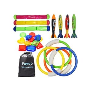Fayoo Juego de 23 anillos de buceo para natación y buceo