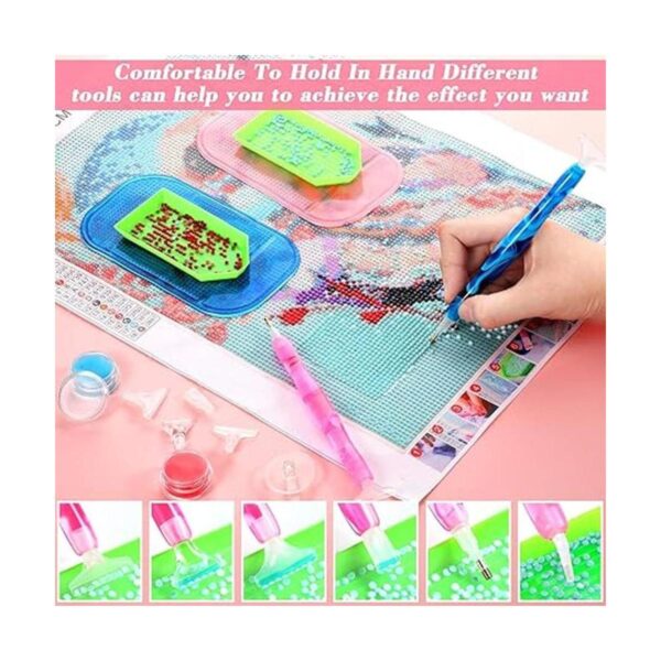 Outus Herramientas de pintura de diamante 5D DIY con 2
