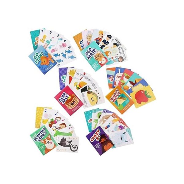LotFancy Juegos de cartas para niños 6 barajas incluyen_2