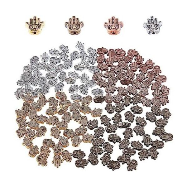 PH PandaHall 160 cuentas de mano de Hamsa de 4 colores