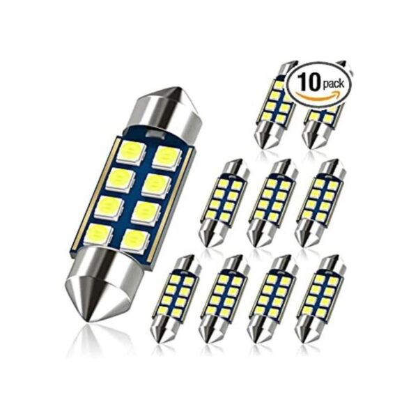 DODOFUN Focos LED para interior de coche 6000 K para_1