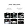 DODOFUN Focos LED para interior de coche 6000 K para_4