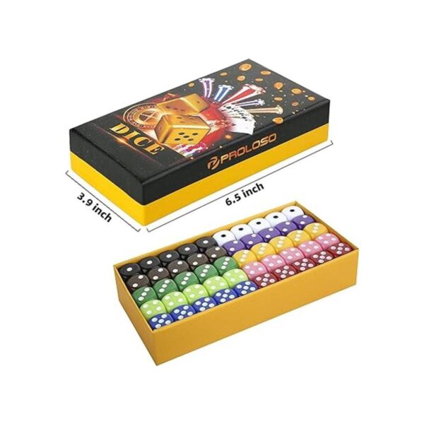 PROLOSO Juego de dados de juego D6 de 0.630 in y 6 caras_3
