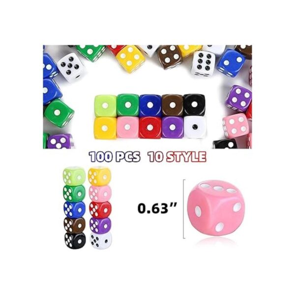 PROLOSO Juego de dados de juego D6 de 0.630 in y 6 caras_2