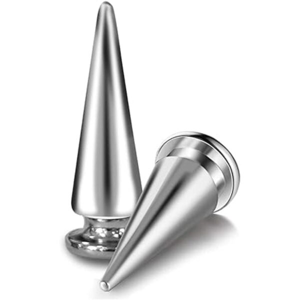 Juego de 200 puntas de cono de plata de varios tamaños con_4