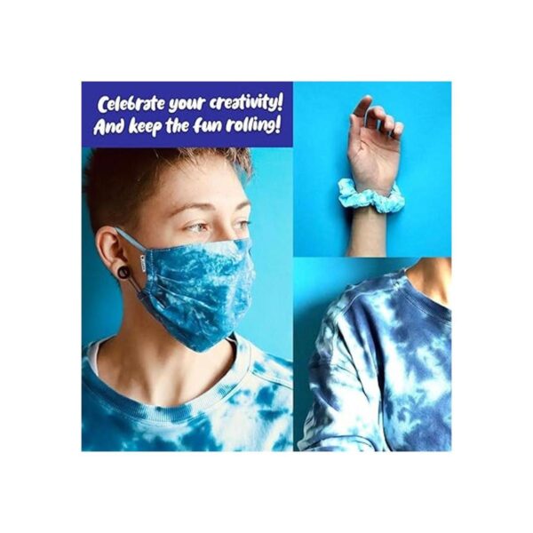 Kit de teñido anudado de colores azules en la playa azul_6