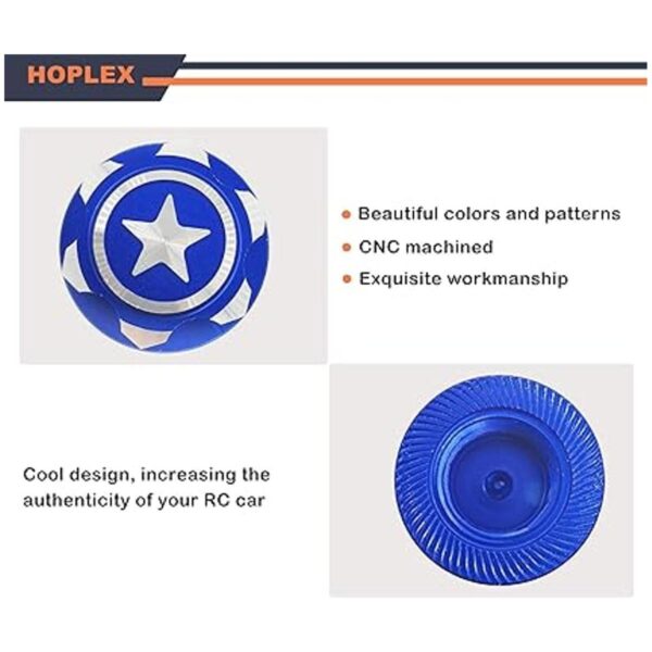 HOPLEX aleación de aluminio azul 0.669 in tuerca hexagonal