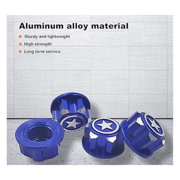 HOPLEX aleación de aluminio azul 0.669 in tuerca hexagonal